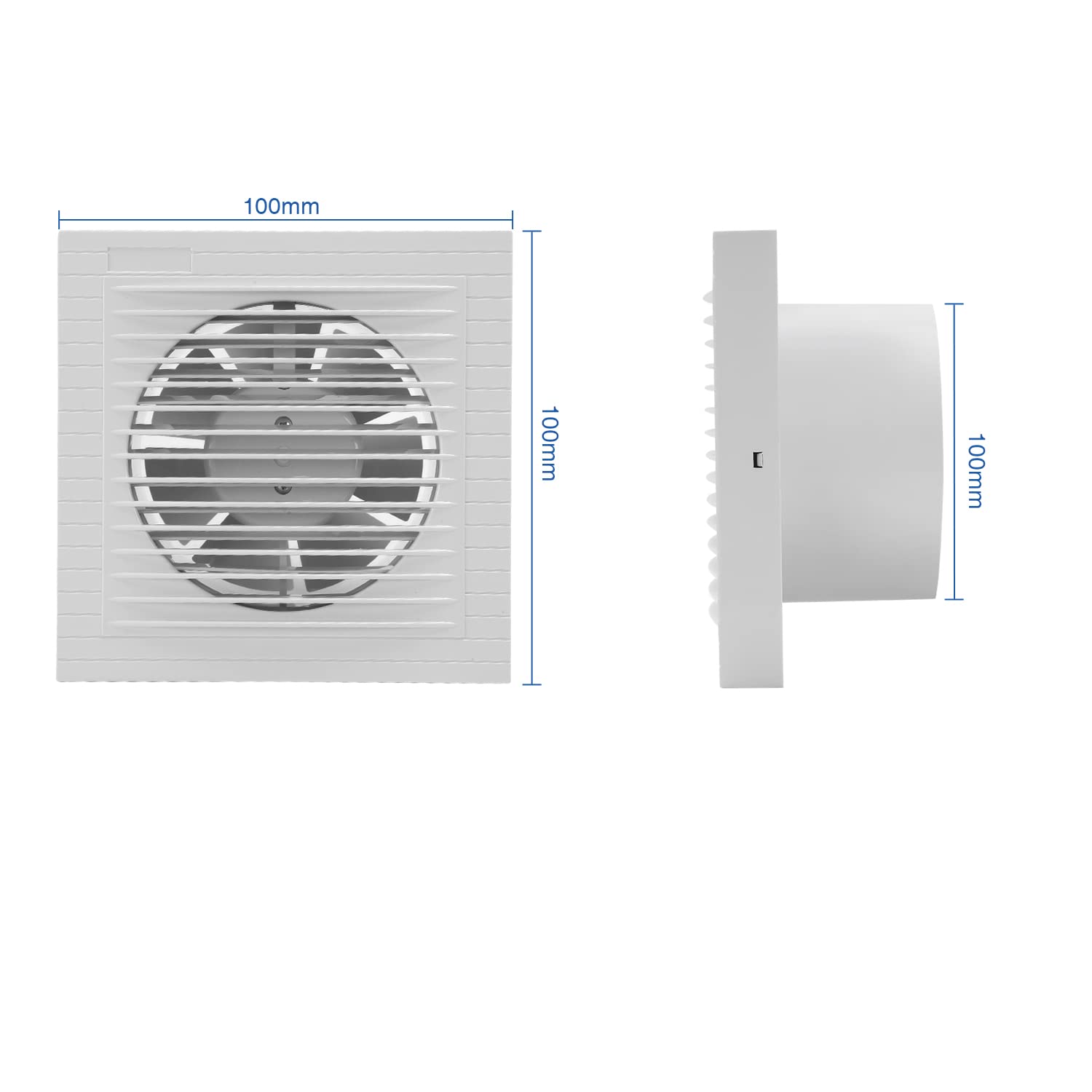 Sonnewelt 2 ventole da bagno, 100 mm, per bagno, cucina, cantina, WC, bagno e bagno