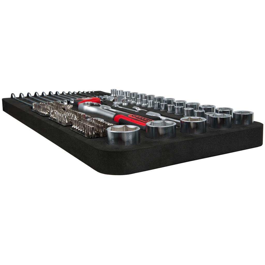 KS Tools 713.0155 Juego de llaves de vaso y llaves combinadas TOOLBOX, 154 pzs