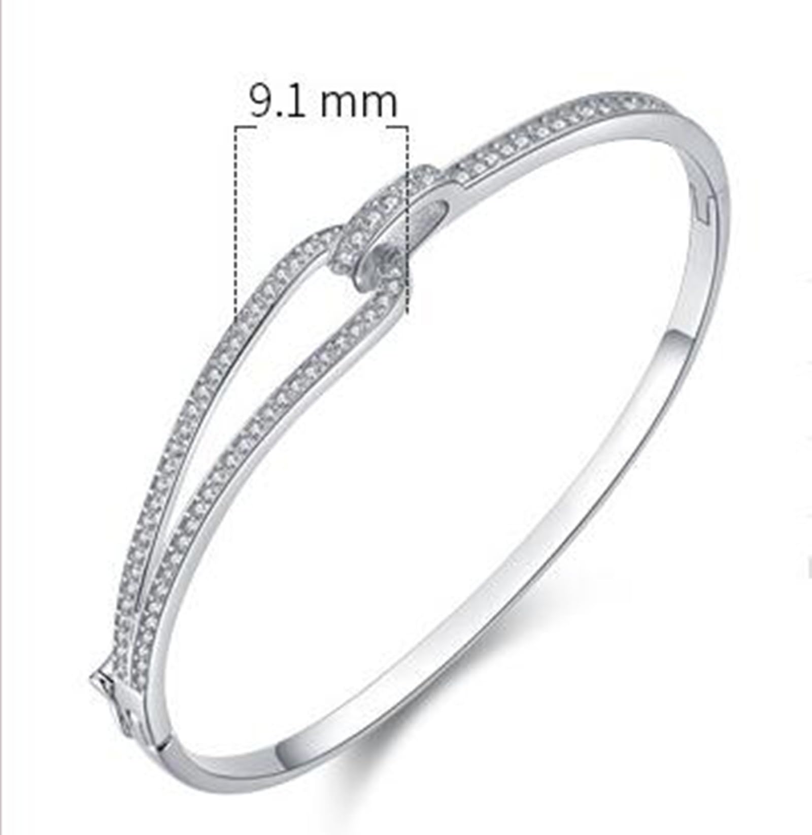 Pulsera vintage de boda para mujer, hebillas de moissanita, pulsera para el día de San Valentín para mujer,