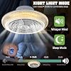 Ceiling Fan with Light, 16 LED RGB Low Profile RGB Fan Light with 6 Wind Speed, App & Remote Control, Fit for Alexa, Google Assistant