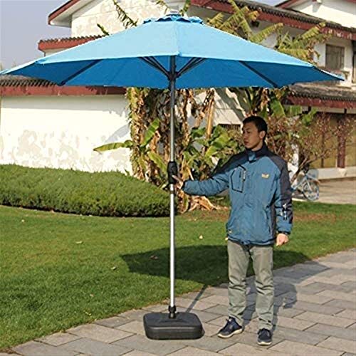 Parasol de mesa de 2.7m con manivela para terraza y jardín posterior 2