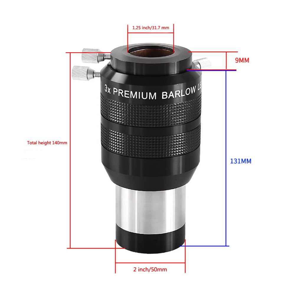 Obiettivo Barlow 3X Apo da 2" con adattatore da 3,2 cm - Ottica a 4 elementi multistrato