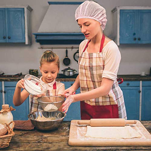 6/8/10 Pack Chef Hat Adult Adjustable Elastic Chef Cap Baker Kitchen Cooking Food Service Hair Nets Mesh Bouffant