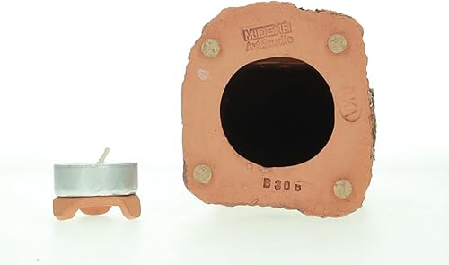 Miniatura 8 de Midene Portavelas de cerámica Art Tealight Decoración de la habitación Hecho a mano Coleccionable en miniatura Casa de luz Dolder Tower en