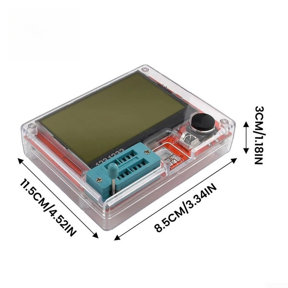 LCR T10H Bauteiltester mit Großbildschirm für Transistor, Widerstand, Kondensator, MOSFET, Diode und Induktivität, automatische Pin-Erkennung, IR-Decodierung, tragbares Design für Elektronik-Reparatur