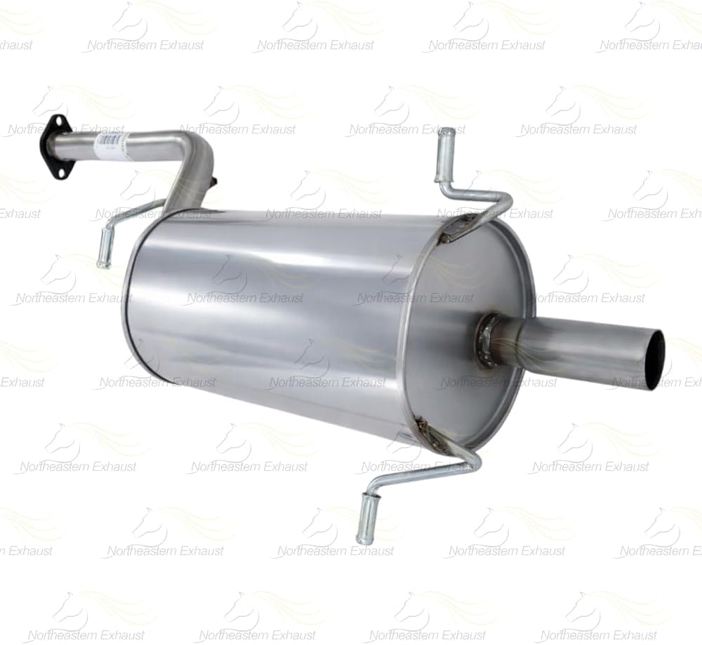 Exhaust Rear Muffler Compatible with Subaru Forester 1998-2005 2.5L | Stainless Steel | Northeastern Exhaust | Free Gasket, Hangers and Bolt Kit | Direct-Fit Replacement