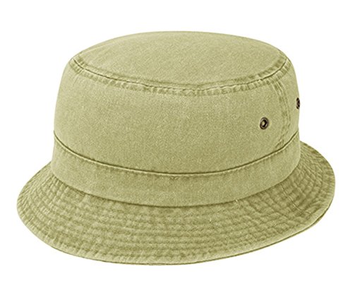 The G Cap G Boy's Pigment Dyed Twill Washed Bucket Hat (Khaki)