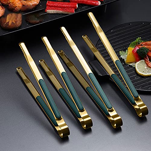 Pinzas for bolsas for alimentos Pinzas for alimentos de acero inoxidable ámbar Pinzas for servir antideslizantes for barbacoa Carne Ensalada Pan Utensilios de cocina Utensilios de cocina, pin