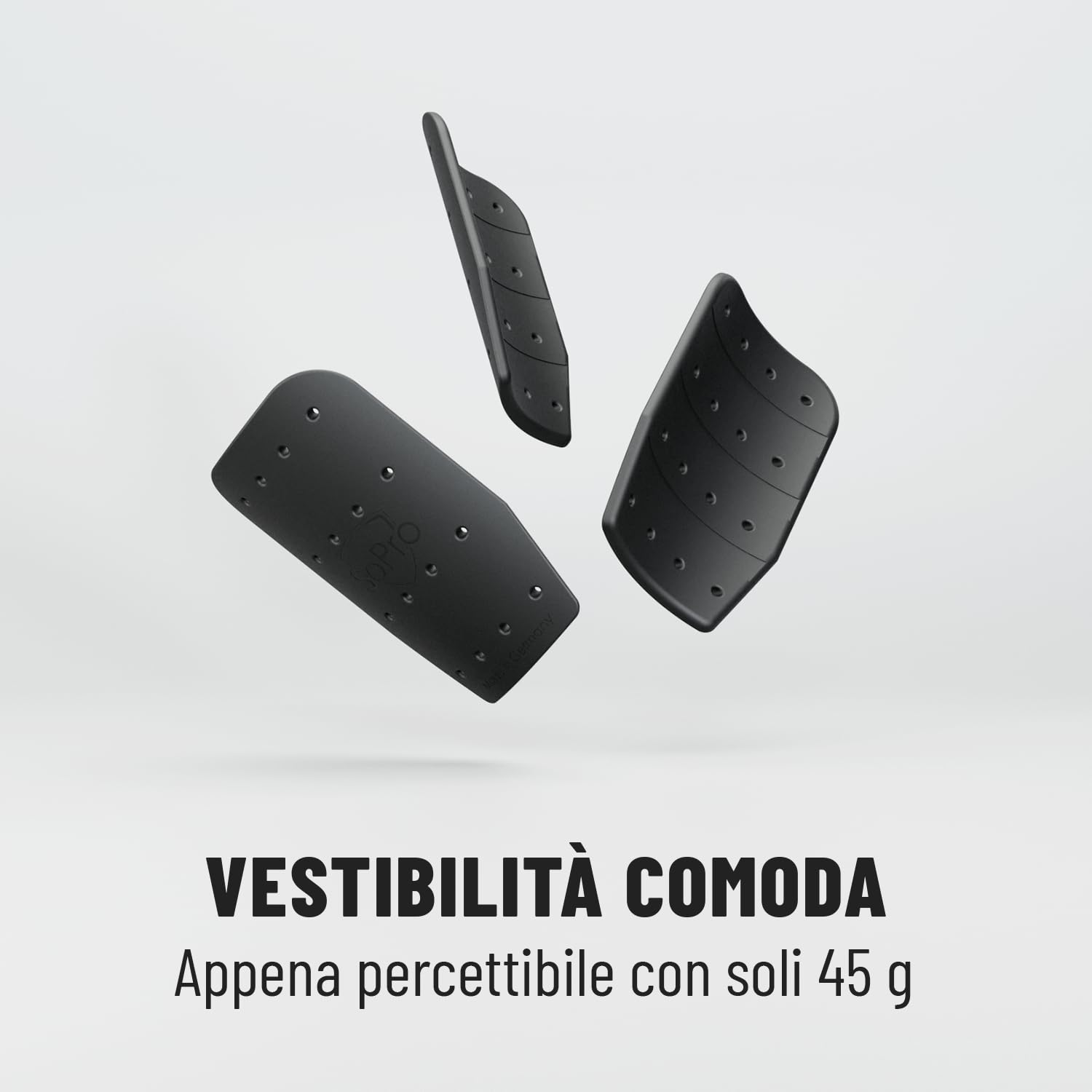 SoPro parastinchi calcio adulto e parastinchi calcio bambino - Calzini inclusi - Made in Germany - 120 x 80 x 5 mm - leggeri, piccoli, antiscivolo e inodori - Parastinchi mini, parastinchi piccoli