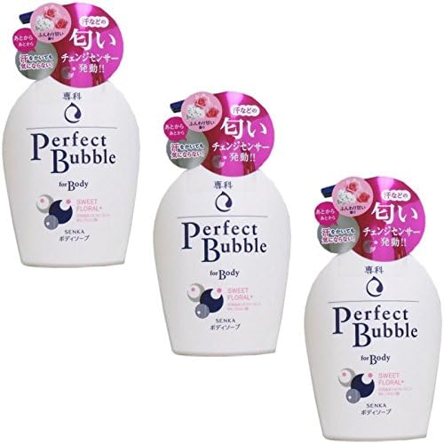Senka[Bulk buying] Perfect Bubble for Body Sweet Floral 500ml [x3 pieces]