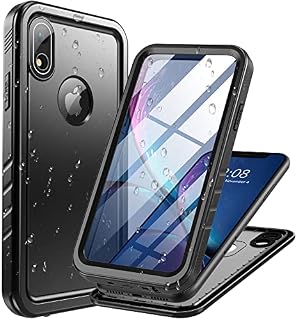 Cozycase for iPhone XR Waterproof Shockproof Case with Screen/Camera Protector - Unbreakable/Heavy Duty/Front and Back Cover360 Full Body Protective Underwater Dustproof Antishock Hard Bumper Black