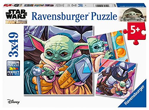 Ravensburger Star Wars The Mandalorian: Grogu Moments - Set de 3 Rompecabezas para Niños de 49 Piezas Cada Uno miniatura 1