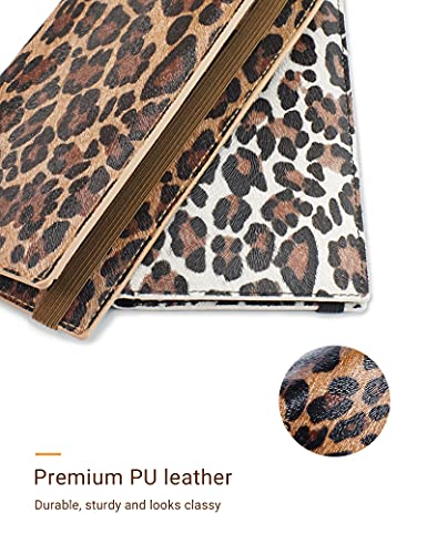 Zreal Checkbook Cover For Men & Women, 2 Pack Premium Vegan Leather Checkbook Holder Slim Wallets For Top & Side Tear Duplicate Checks With Rfid Blocking (Dark & Light Leopard) #TOP5