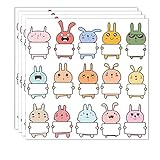 60-300 PCS Name Tags Stickers for Kids , Bunny Hello My Name is , Cute Rabbit Blank Labels by...