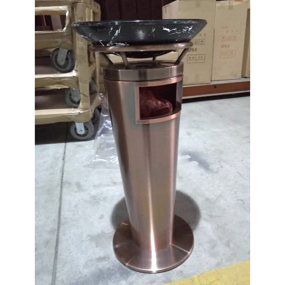 Bote de Basura con cenicero - Contenedor de Basura Compacto - Contenedor de Basura con Tapa Abierta Ideal para hogares, oficinas y Otros Espacios comerciales