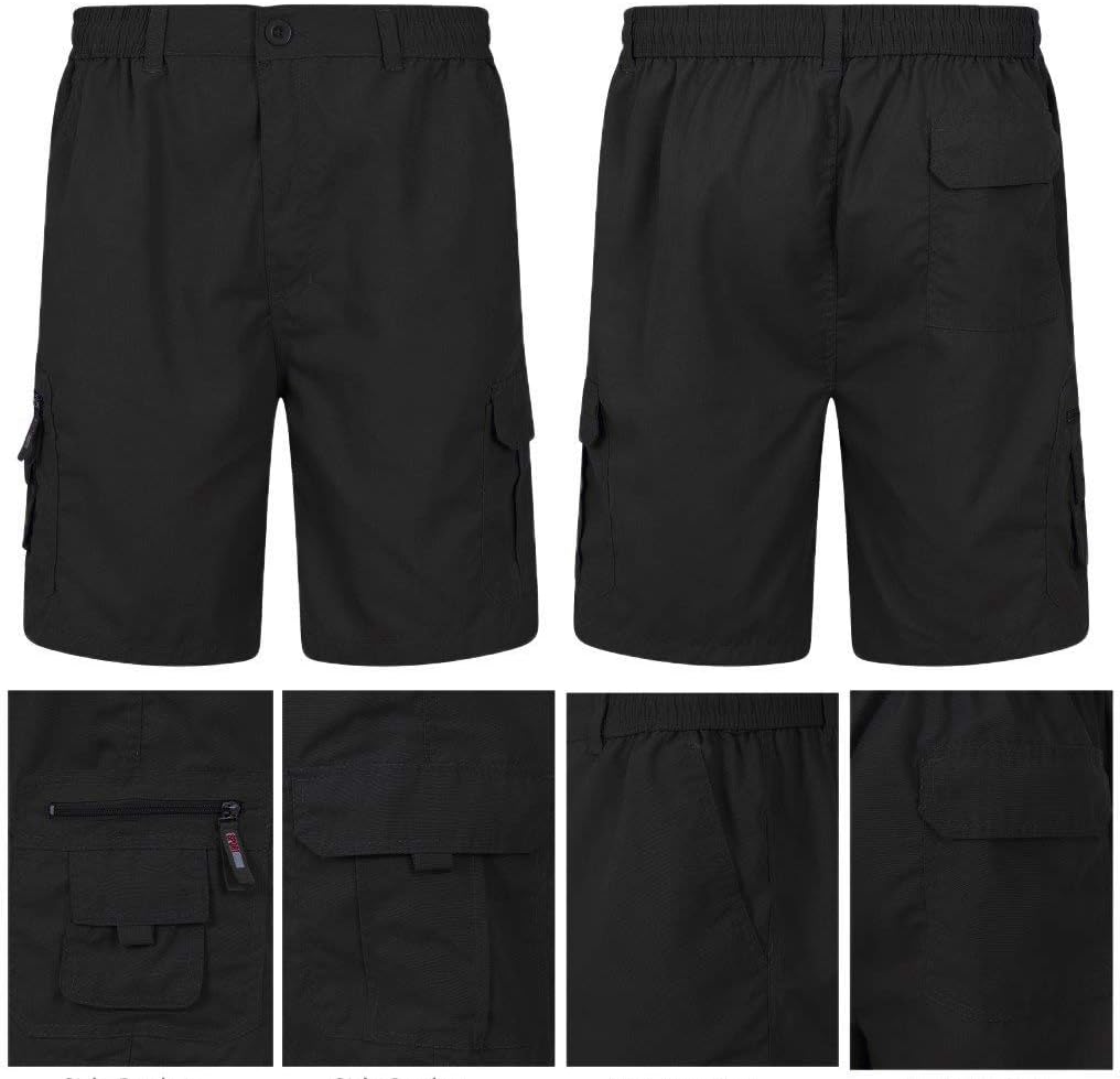 DannyMens Cargo Summer Shorts Pure Cotton Plain Combat Phone Sizes M L XL XXL New