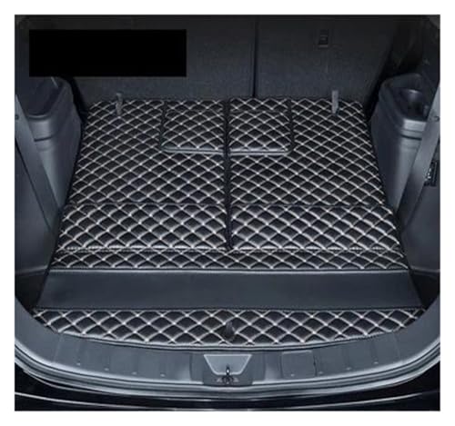 Tapis de coffre pour Mitsubishi Outlander 2016-2021 en cuir noir et beige