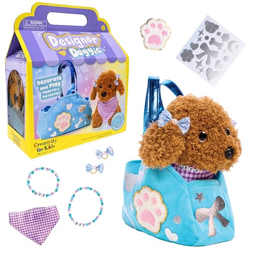 Creativity for Kids Designer Doggie Kit | Plush Pet, Purse & Jewelry Craft for Screen-Free Play (Ages 4+)