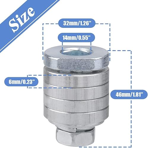 Amoladoras Angulares, Kit de Adaptador de Amoladora Angular Máquina Ranuradora Ranuradora Variable Cabezal de Conversión Accesorios para Herramientas Eléctricas para Ranurar (M14) - imagen 4