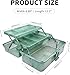 3 Layer Stackable Arts and Crafts Organizer Storage, Multipurpose Sewing Box Plastic Tackle Box Organizer with Lib, Storage for Tools, Makeup, Snack, Art Supply, Sewing Supply(Green)