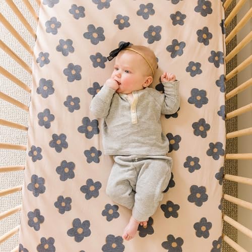Image of Premium Fitted Knit Crib Sheet /Toddler Sheet Gemma in Tan by Copper Pearl