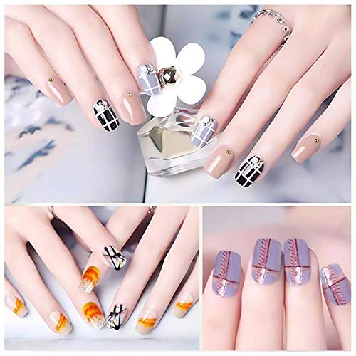 image for Ealicere 5 Pcs Double Ended Nail Art Brushes，Nail Art Point Drill Dr