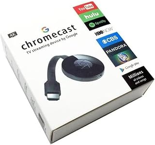 عصا بث الترا 4K HDR | محول HDMI لاسلكي للأفلام والموسيقى والألعاب - متوافقة مع اندرويد وiOS واللاب توب كاست واليوتيوب وهولو واتش بي او والمزيد عبر واي فاي - دعم HDR - دونجل HDMI (كروم كاست)