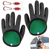 【Tragbar und tragbar】 Die landehandschuh hecht , wasserdichten Angelhandschuhe haben eine Öffnung mit großem Durchmesser, eine schnell trocknende, weiche Innenseite und ein magnetisches Befestigungssystem mit Wanderschnallen, sodass Sie sie an Ihre Hose hängen und beim Fischfang mitnehmen können .