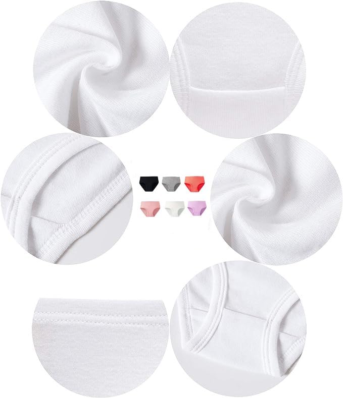 6 Pack Girls' Briefs Toddler Pure Cotton Panties Soft Underwear2
