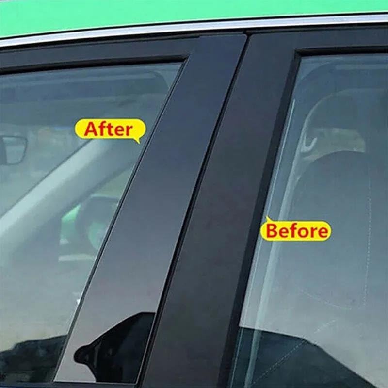 に適合する HRV 2016-2022 に適合する 8 個入り 車用 光沢ブラック B C ピラーポストカバートリム ウィンドウ ド