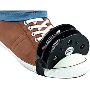 Meinl Percussion FJS2S-BK, voettamboerijn, voetpercussie, Cajon Add-ons/Cajon accessoires, stalen klemmen, Siam eiken, zwart