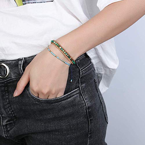 Image of C.QUAN CHI Handmade Friendship Beaded Bracelet Adjustable Colorful Miyuki Beads Bracelet