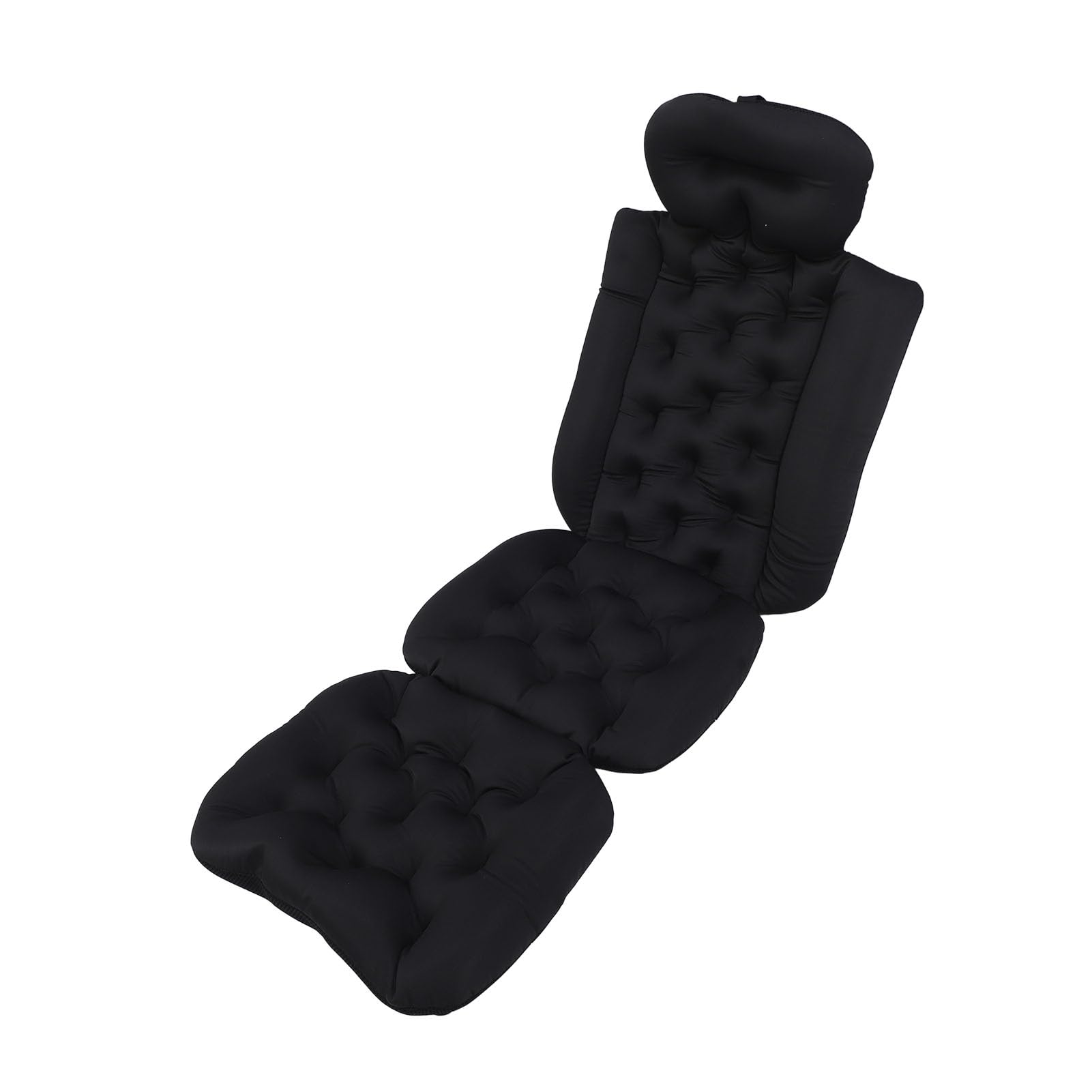 Cuscino da Bagno per Tutto il Corpo per Vasca da Bagno, Cuscino per Vasca Spesso con Forti Ventose, Cuscino per Vasca di Lusso per Vasca da Bagno, per Poggiatesta, Collo e (BLACK)