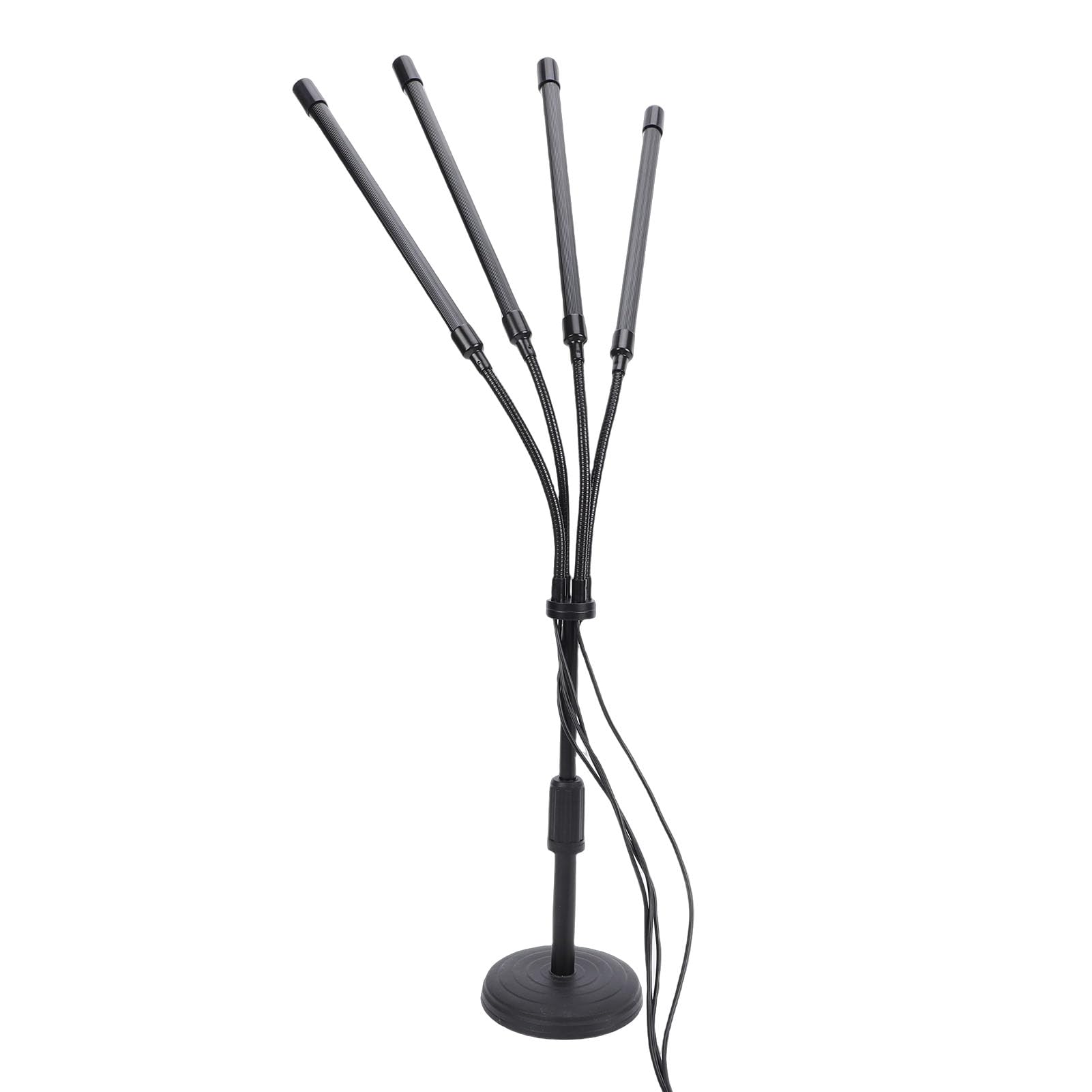 Chrees LED allevare Luci 4 Teste Lampada di Crescita Piante a Spettro Completo con Luminosità Regolabile per Piante D'Interno, Materiale in Alluminio (Supporto da scrivania 4 teste