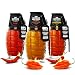 The General's Hot Sauce Heat Seeker: Three 6 oz Bottles of Gourmet Hot Sauce Made With American-Grown Cayenne and Habanero Peppers. Dead Red/Danger Close/Shock & Awe