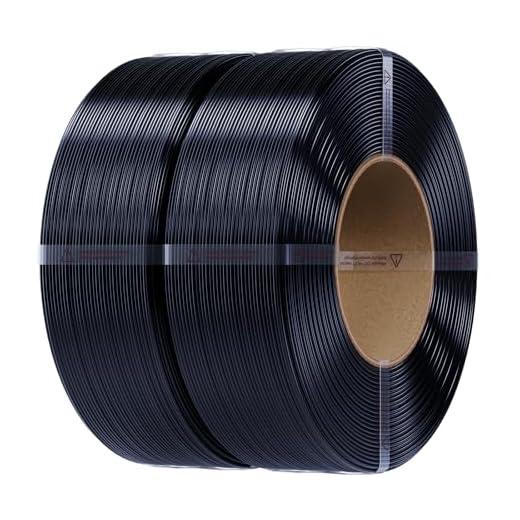 Creality PETG 3D Printer Filament Refill Bundle 2Kg, Spool-Free for Bambu Lab Reusable Spools, PETG Filament High Precision ±0.03mm, Odorless & Moistureproof, Black & Black