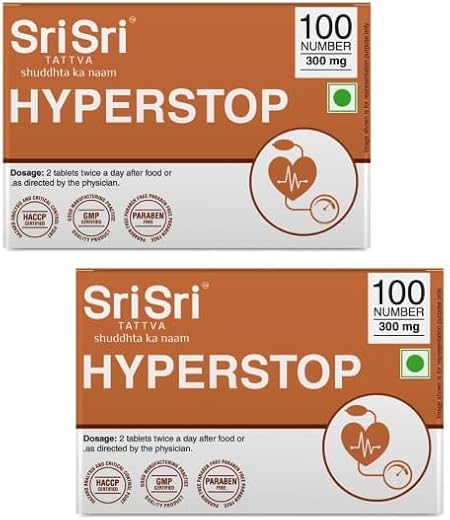 Sri Sri Tattva Hyperstop, 200 Tablets | 300 mg (Pack of 2)