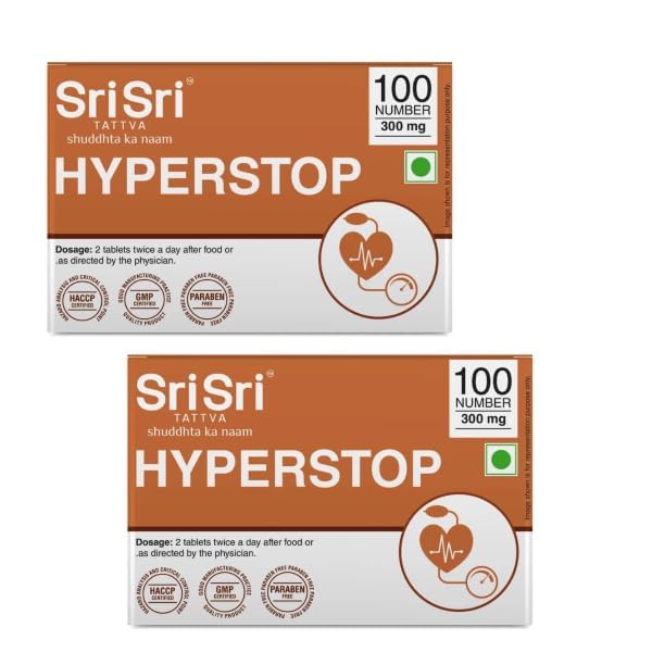 Sri Sri Tattva Hyperstop, 200 Tablets | 300 mg (Pack of 2)