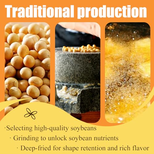 TJBXWPY Deep Fried Bean Skin Rolls Crisp tofu Golden Rolls Hot Pot Bean Skin 8.46oz Yuba Chinese Snack Chinese Vegetarian Snack Vegan Gluten-Free Soy Products -(Pack of 2)