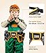 Geyiie Kids Tool Set with Adjustable Tool Belt, Toddler Tool Set for Kids, Pretend Play Construction Toy with Tools, Tool Kit as Valentine Gifts for Kids Ages 3-8