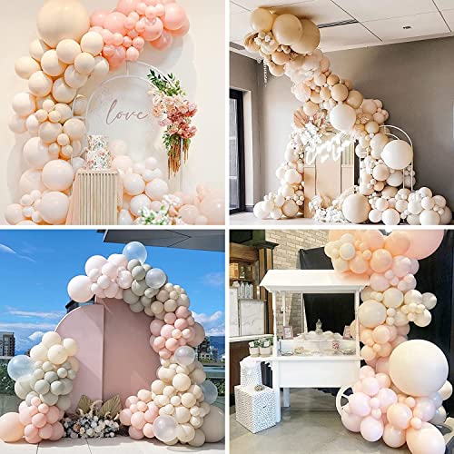 Image of Sandwhite Retro Balloons 50pcs Kit for Birthday, Anniversary, Welcome Baby, Baby Shower, Theme Party Decoration of Boys Girls Men Women | AR Giftzadda (Retro Sandwhite)