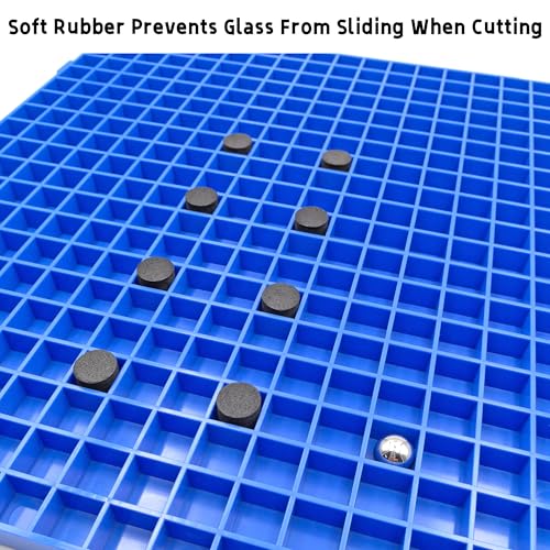 stained glass cutting mat solid bottom plastic grid blue 1 pack