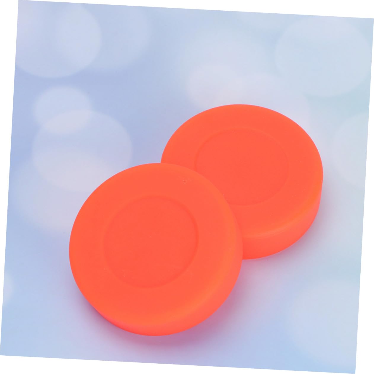 VICASKY Rondelles De Hockey sur Glace en Caoutchouc Orange à Dureté Réglable, Lot de 10 Palets Mats Standards pour Hockey sur Étang Et Patinoire, Accessoires Sportifs pour Adolescents Et Adultes