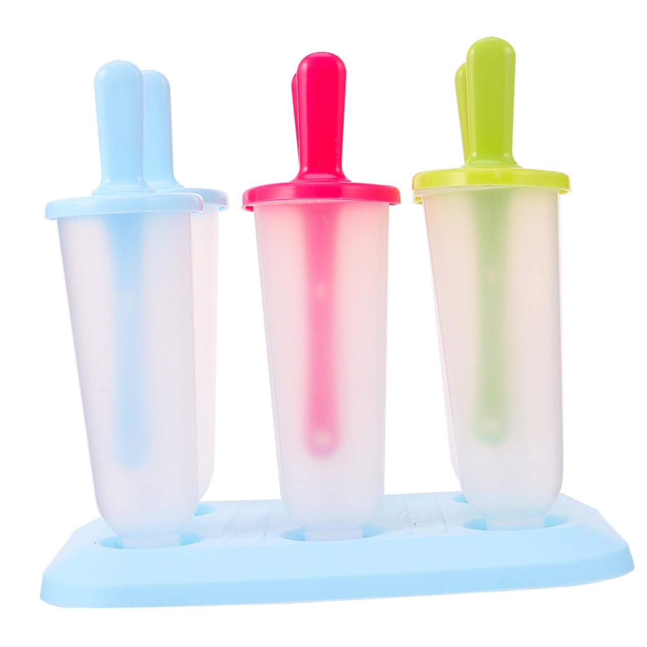 Ciieeo 2pcs Mixed Color Silicone Ice Cream Mold DIY Popsicle Maker for Easy to Reusable Ice Mold Tool for Homemade Treats Fun Making for Boys