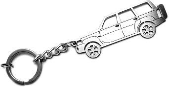 AWA Keychain With Ring For Nissan Patrol Y61 Steel Key Pendant Chain Automobile Gift Car Design Accessories Laser Cut Home Key