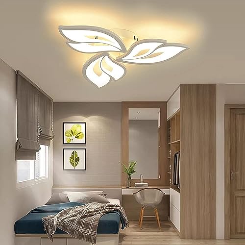 Lámpara de techo LED moderna de pétalo con control remoto para salón y dormitorio