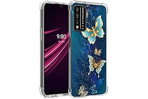 T-Mobile Revvl V+ 5G Case for Women, Stylish Butterfly Soft Silicone Case