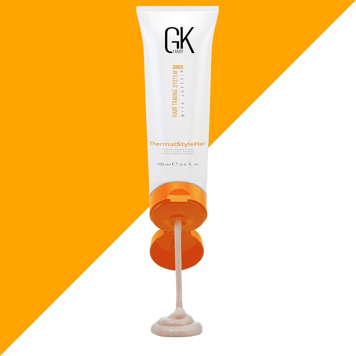 GK HAIR Global Keratin Moisturizing Shampoo & Conditioner 300ml Duo - ThermalStyleHer 100ml/3.4oz Heat Styling Protection Anti Frizz Hair