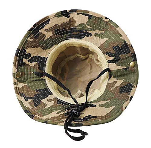 Kids Camouflage-Sun-Hat Uv-Protection Camo-Boonie - With Chin-Strap Bucket Hat Outdoor Fishing For 7-14 Years Old #TOP5