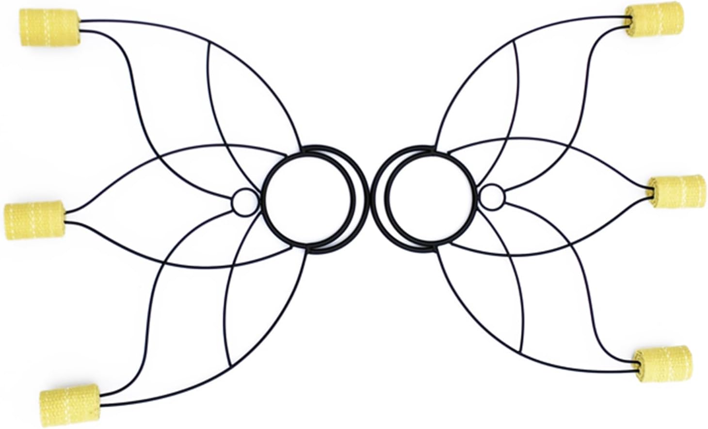 Pair of Beautiful 3 Headed Small Lotus Fire Fans with 2inch 50mm Wicks - Set of 2